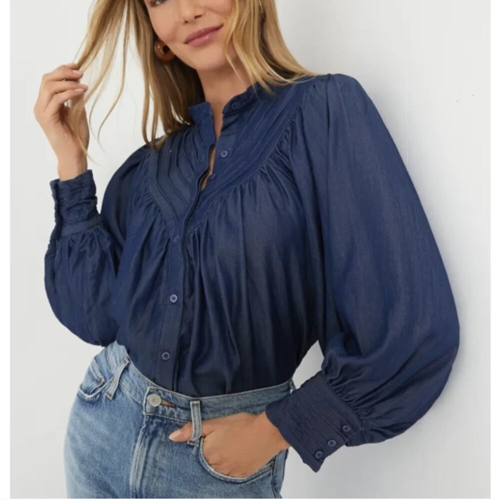 The Shirt by Rochelle Behrens In Denim, Size XL